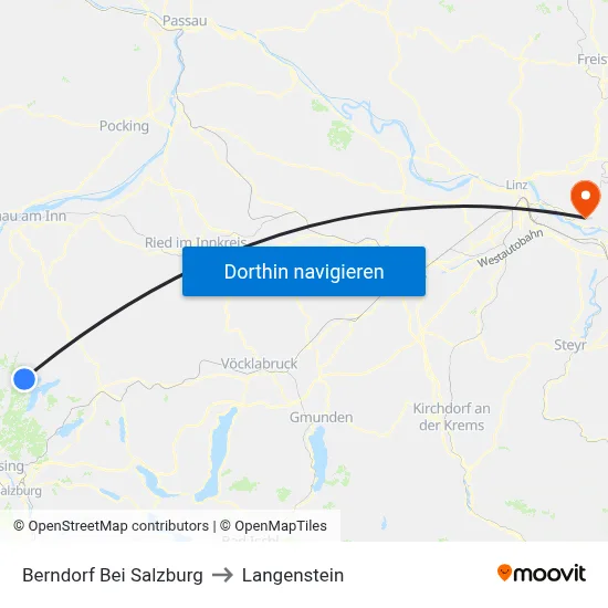 Berndorf Bei Salzburg to Langenstein map