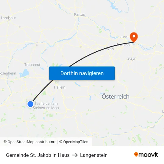 Gemeinde St. Jakob In Haus to Langenstein map