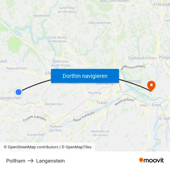Pollham to Langenstein map