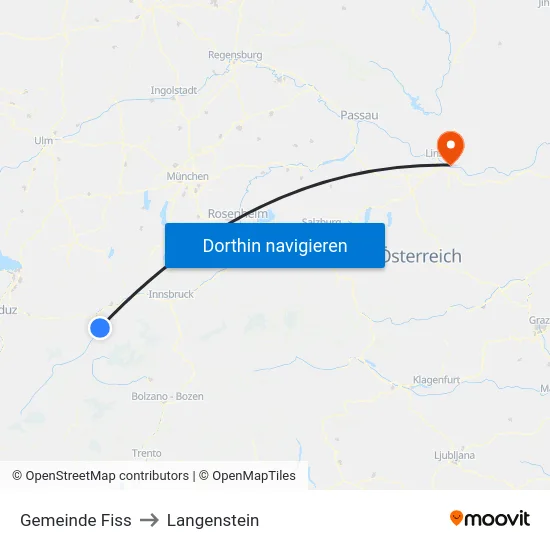 Gemeinde Fiss to Langenstein map
