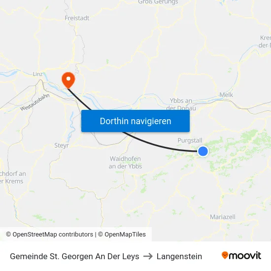 Gemeinde St. Georgen An Der Leys to Langenstein map