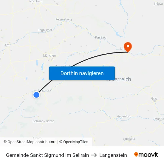 Gemeinde Sankt Sigmund Im Sellrain to Langenstein map