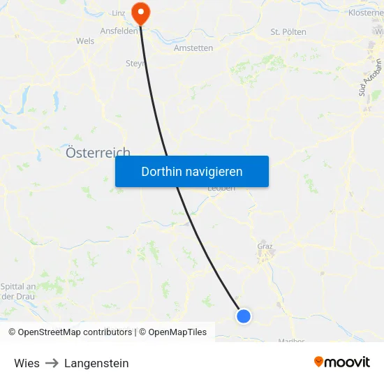 Wies to Langenstein map