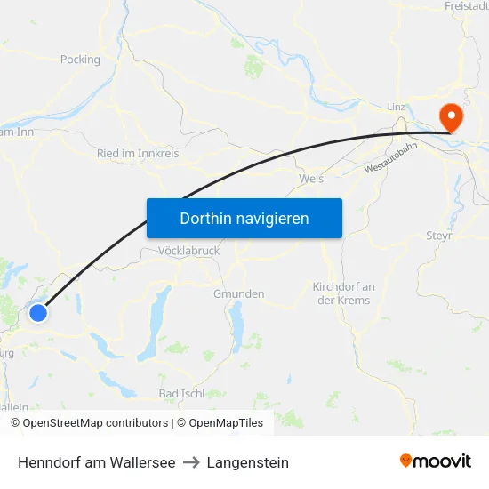 Henndorf am Wallersee to Langenstein map