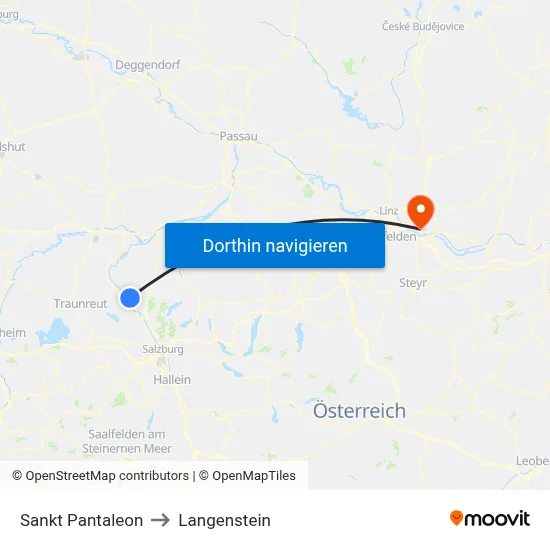Sankt Pantaleon to Langenstein map