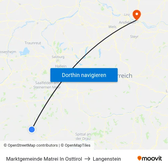Marktgemeinde Matrei In Osttirol to Langenstein map