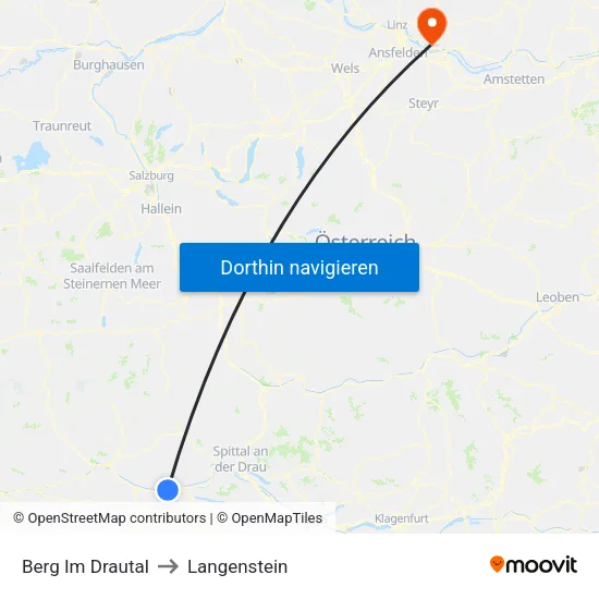 Berg Im Drautal to Langenstein map