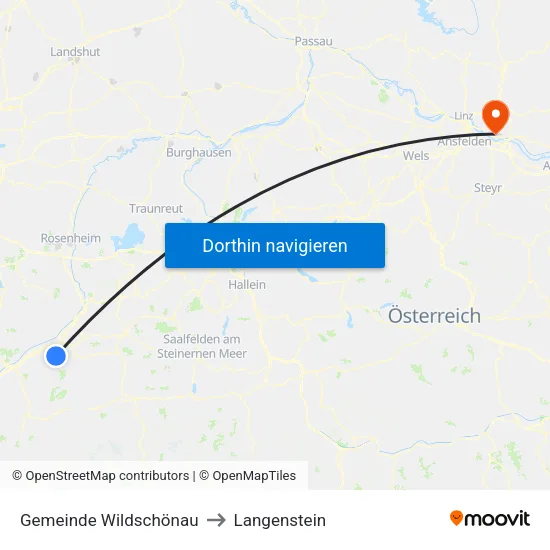 Gemeinde Wildschönau to Langenstein map