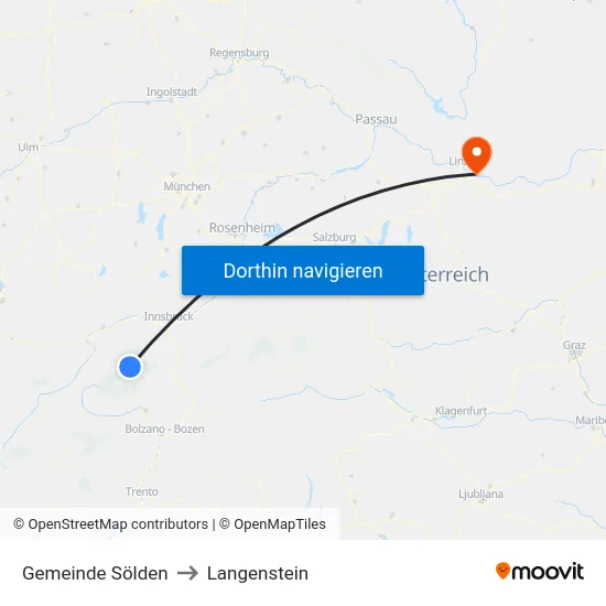 Gemeinde Sölden to Langenstein map