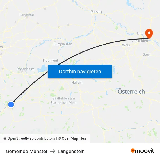 Gemeinde Münster to Langenstein map