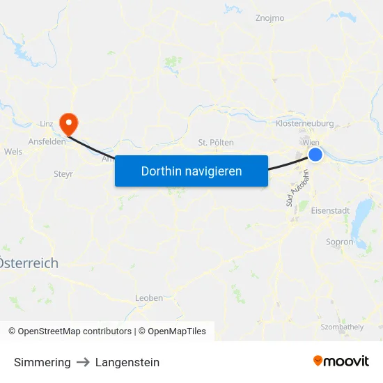 Simmering to Langenstein map