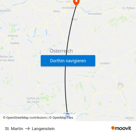 St. Martin to Langenstein map