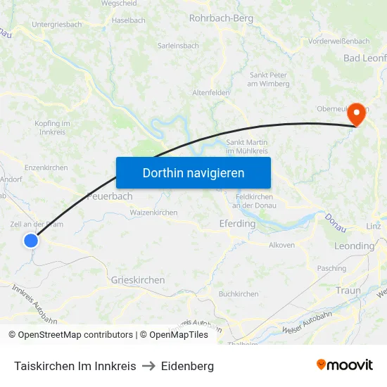 Taiskirchen Im Innkreis to Eidenberg map