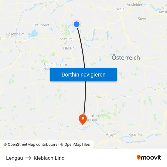 Lengau to Kleblach-Lind map