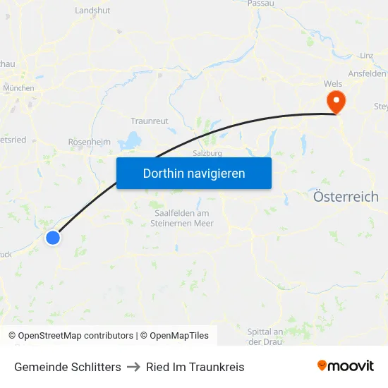 Gemeinde Schlitters to Ried Im Traunkreis map