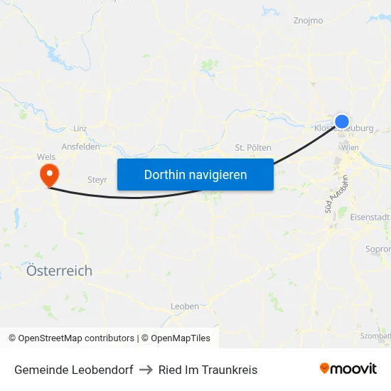 Gemeinde Leobendorf to Ried Im Traunkreis map