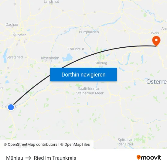 Mühlau to Ried Im Traunkreis map