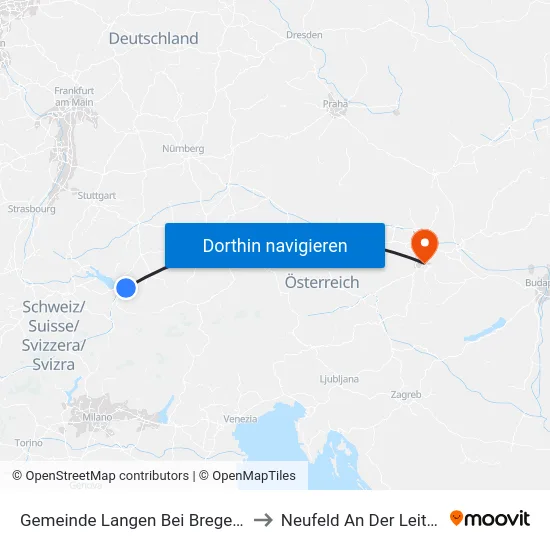 Gemeinde Langen Bei Bregenz to Neufeld An Der Leitha map