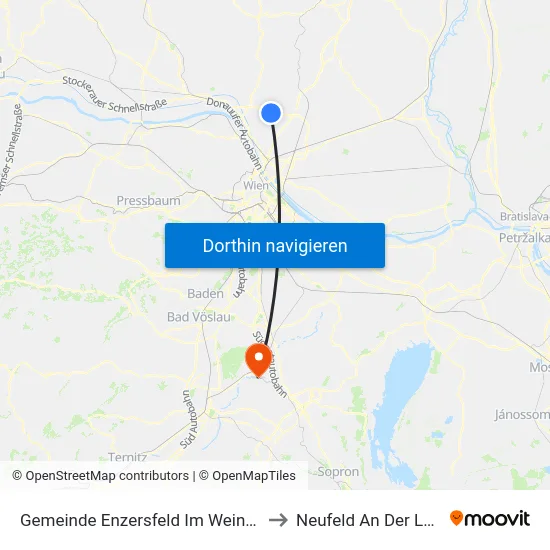 Gemeinde Enzersfeld Im Weinviertel to Neufeld An Der Leitha map