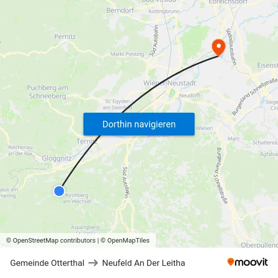 Gemeinde Otterthal to Neufeld An Der Leitha map