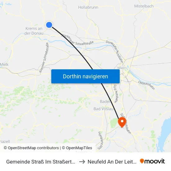 Gemeinde Straß Im Straßertale to Neufeld An Der Leitha map