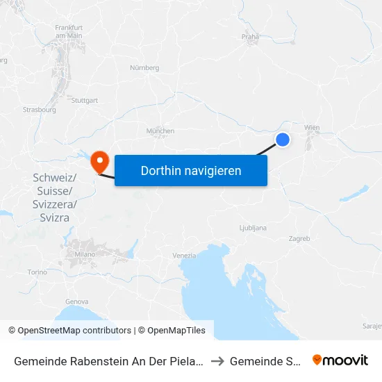 Gemeinde Rabenstein An Der Pielach to Gemeinde Sulz map