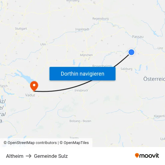 Altheim to Gemeinde Sulz map