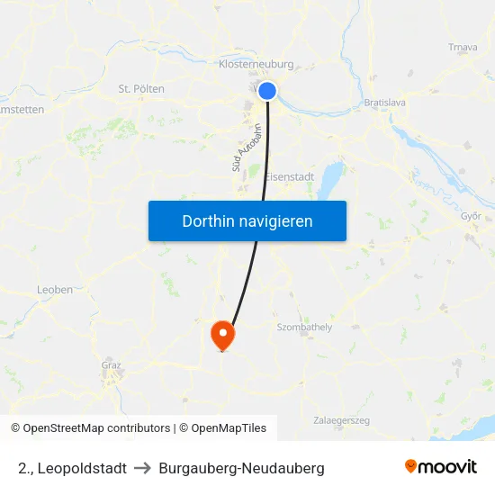 2., Leopoldstadt to Burgauberg-Neudauberg map