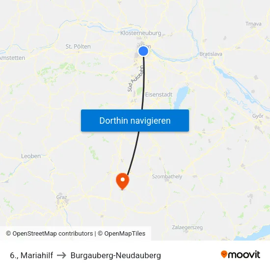 6., Mariahilf to Burgauberg-Neudauberg map