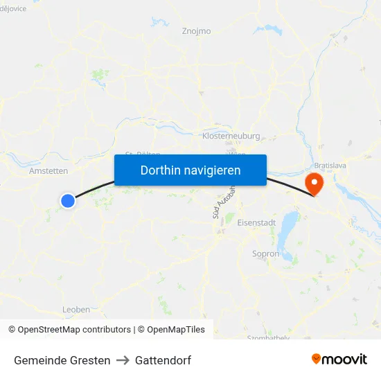 Gemeinde Gresten to Gattendorf map