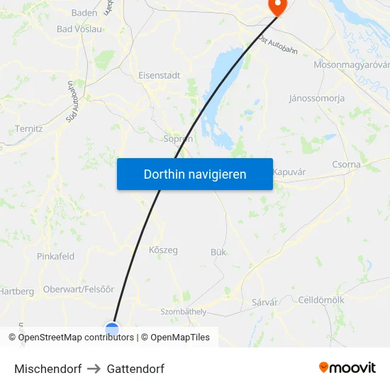 Mischendorf to Gattendorf map