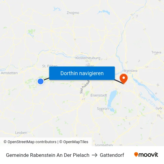 Gemeinde Rabenstein An Der Pielach to Gattendorf map
