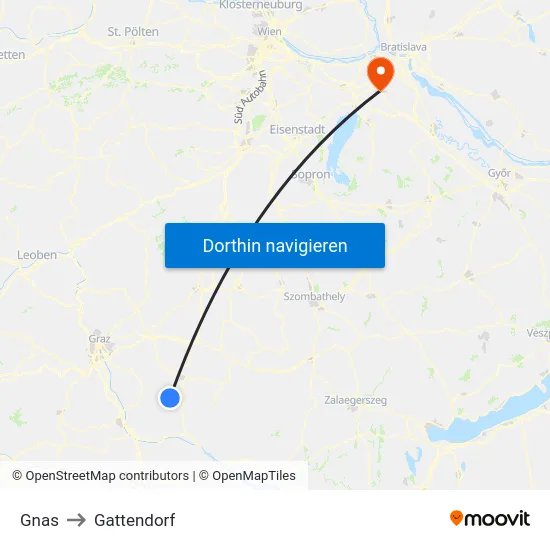 Gnas to Gattendorf map