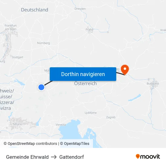 Gemeinde Ehrwald to Gattendorf map