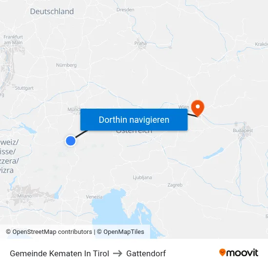 Gemeinde Kematen In Tirol to Gattendorf map