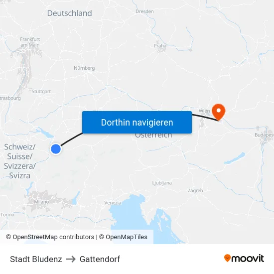 Stadt Bludenz to Gattendorf map