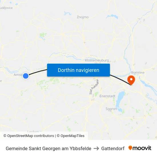 Gemeinde Sankt Georgen am Ybbsfelde to Gattendorf map