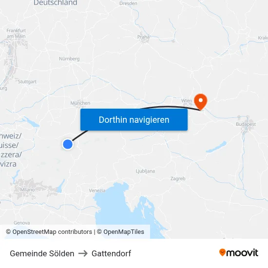 Gemeinde Sölden to Gattendorf map