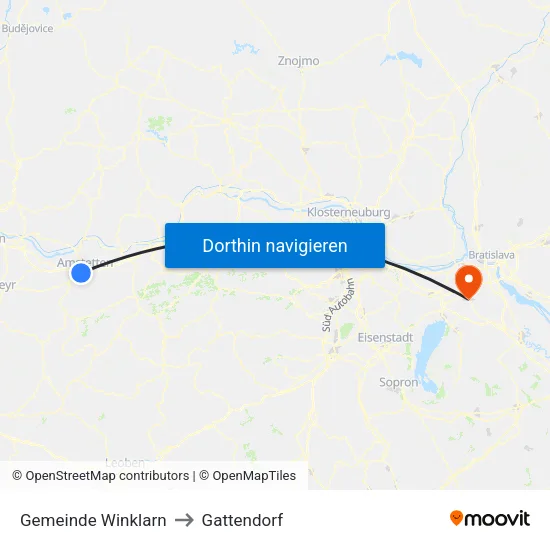 Gemeinde Winklarn to Gattendorf map