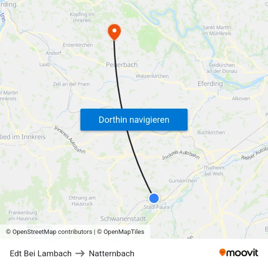 Edt Bei Lambach to Natternbach map