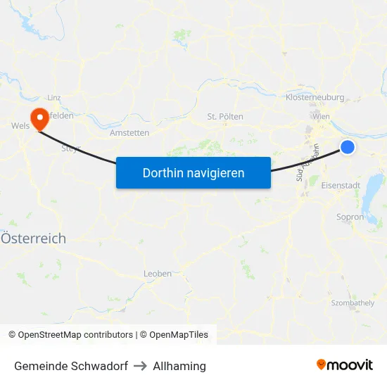 Gemeinde Schwadorf to Allhaming map