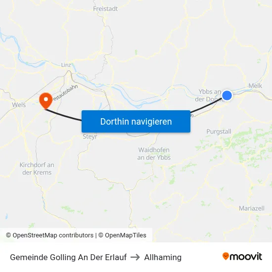 Gemeinde Golling An Der Erlauf to Allhaming map