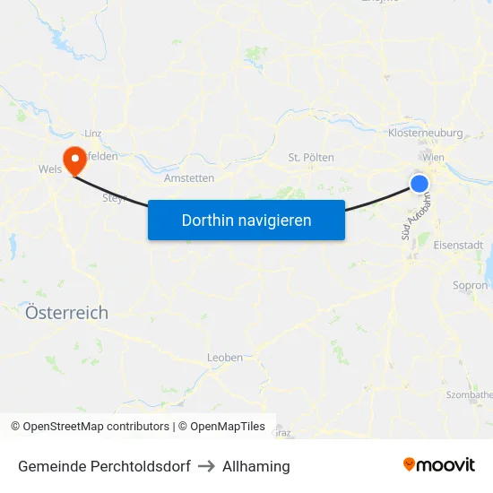 Gemeinde Perchtoldsdorf to Allhaming map