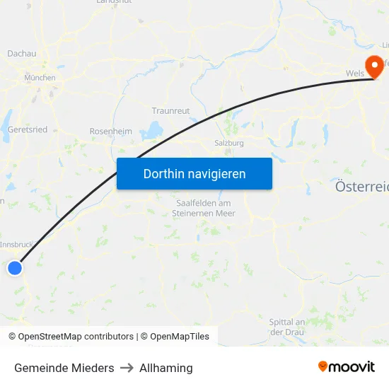 Gemeinde Mieders to Allhaming map