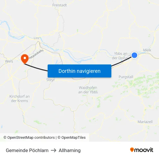 Gemeinde Pöchlarn to Allhaming map