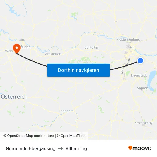 Gemeinde Ebergassing to Allhaming map