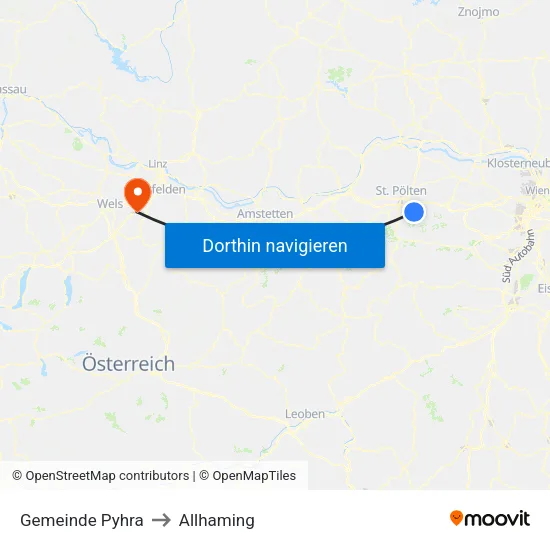 Gemeinde Pyhra to Allhaming map