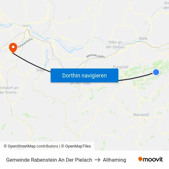 Gemeinde Rabenstein An Der Pielach to Allhaming map