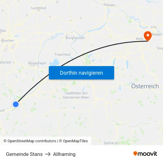 Gemeinde Stans to Allhaming map
