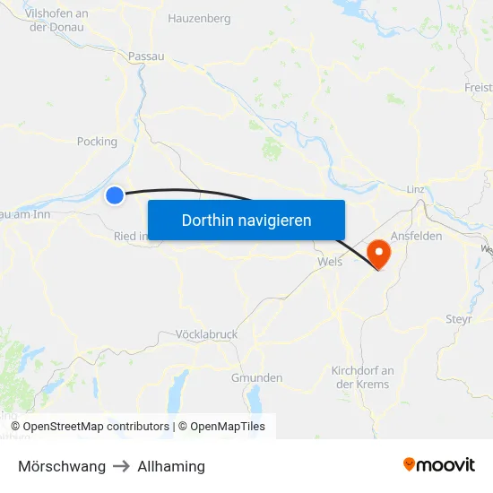 Mörschwang to Allhaming map